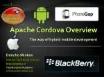 Apache Cordova Overview - slide 1