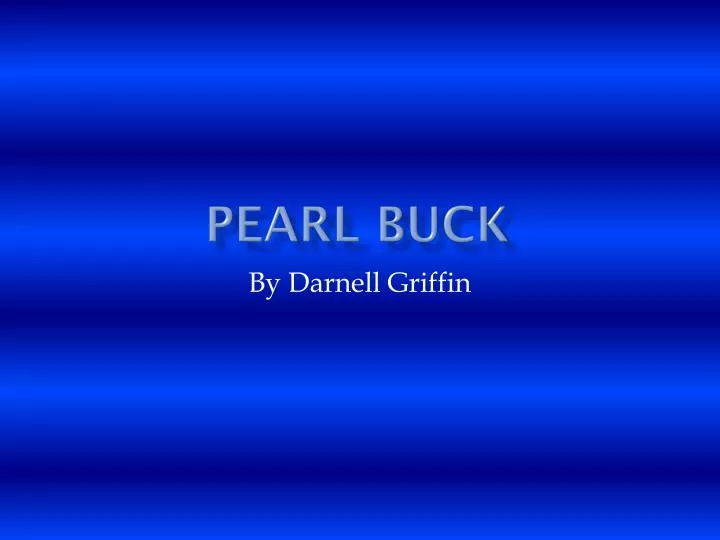 pearl buck