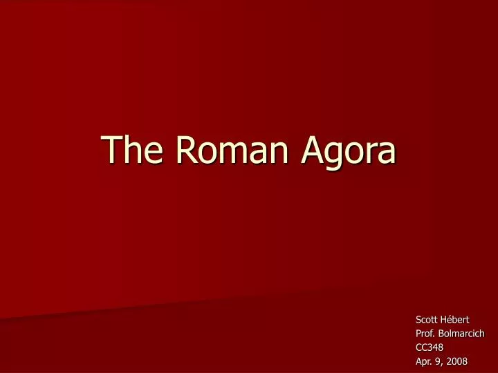 the roman agora