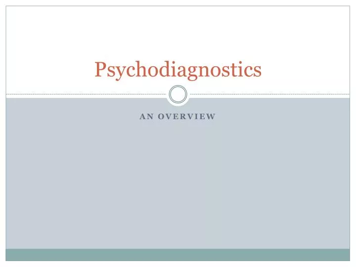 psychodiagnostics
