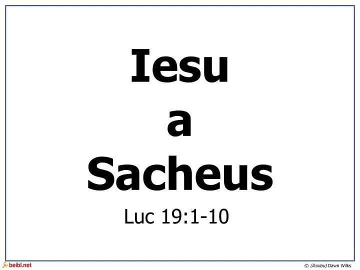 iesu a sacheus