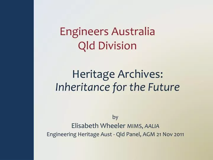 engineers australia qld division heritage archives