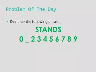 Problem Of The Day