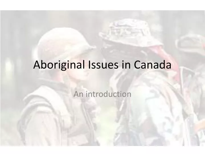 aboriginal issues in canada