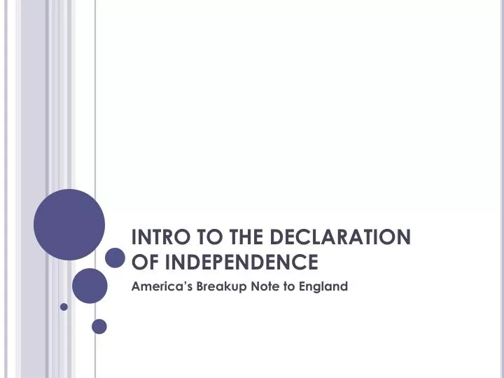 intro to the declaration of independence