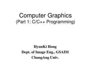 computer graphics part 1 c c programming