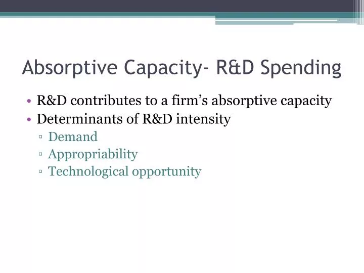 absorptive capacity r d spending