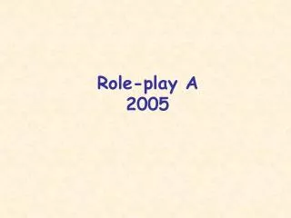 role play a 2005