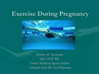 Exercise During Pregnancy