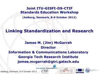 Linking Standardization and Research