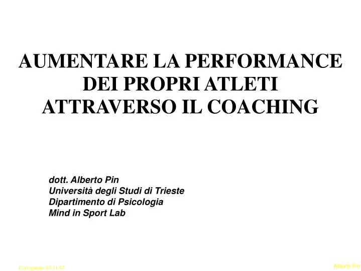 aumentare la performance dei propri atleti attraverso il coaching