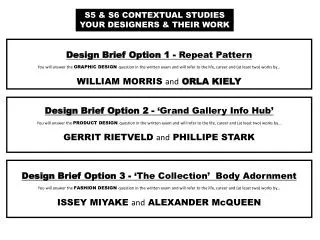 Design Brief Option 1 - Repeat Pattern