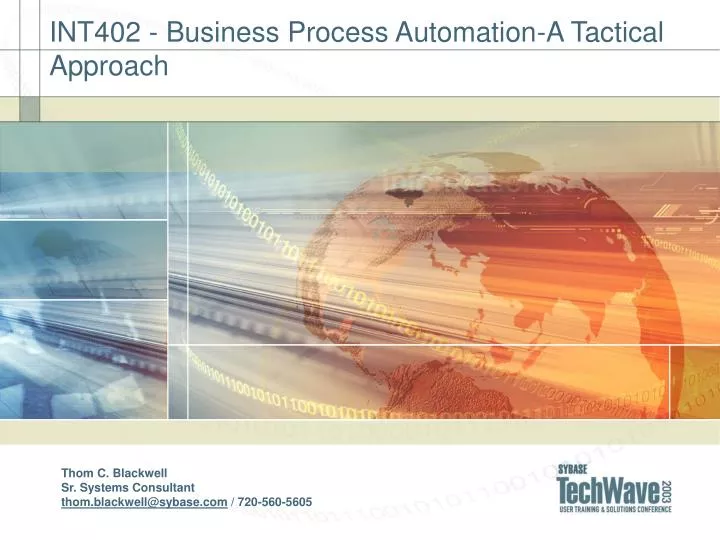 int402 business process automation a tactical approach
