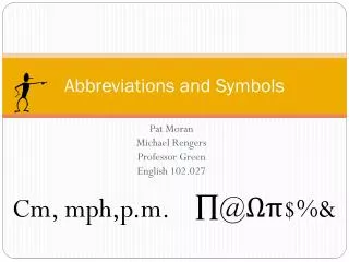 Abbreviations and Symbols