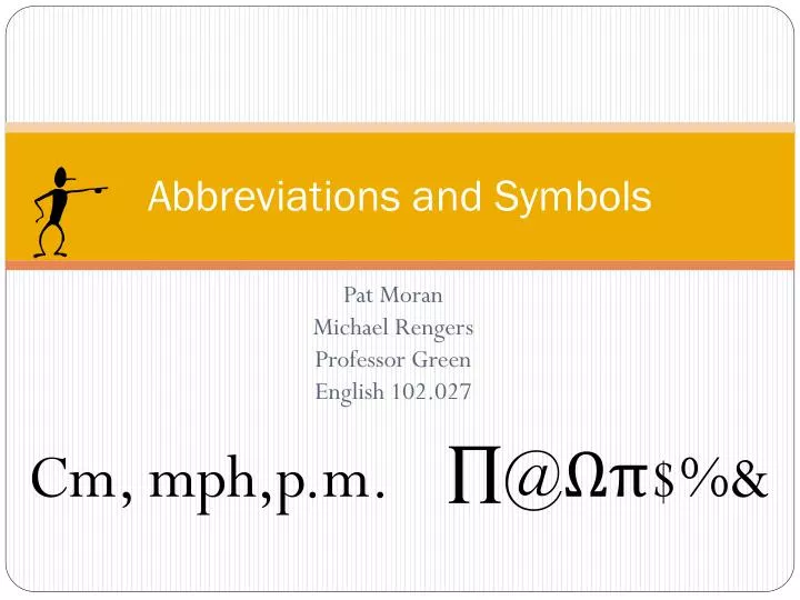 abbreviations and symbols