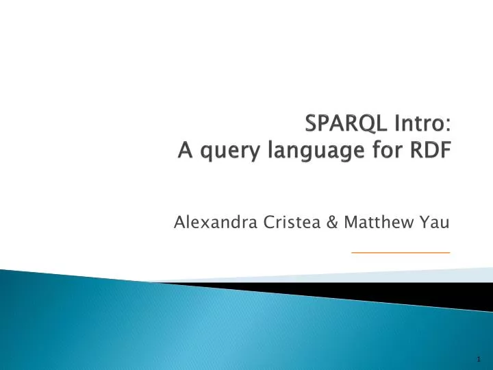 sparql intro a query language for rdf