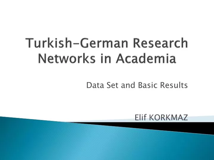 turkish german research networks in academia