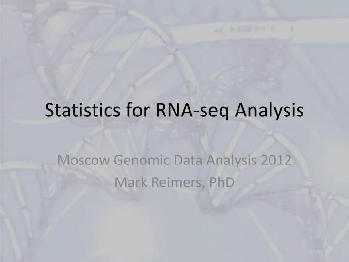 statistics for rna seq analysis