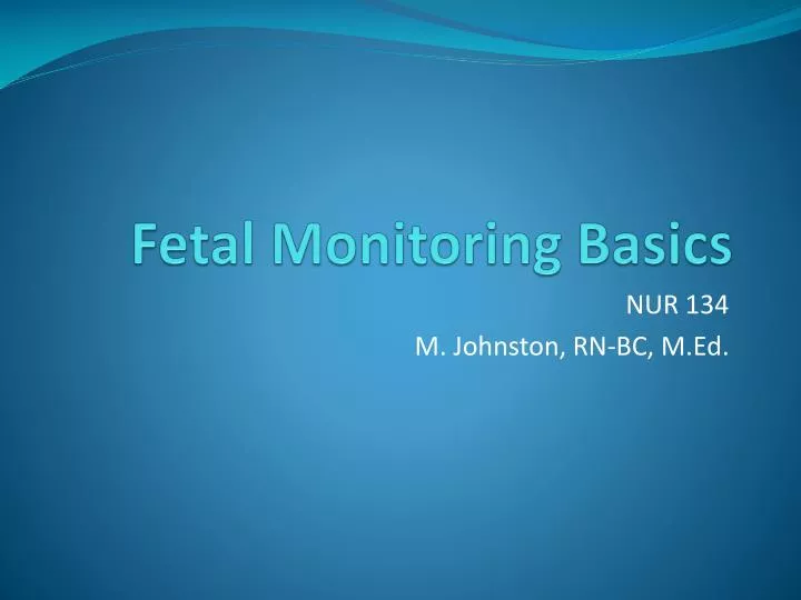fetal monitoring basics