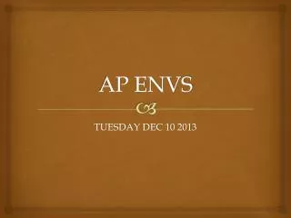 AP ENVS