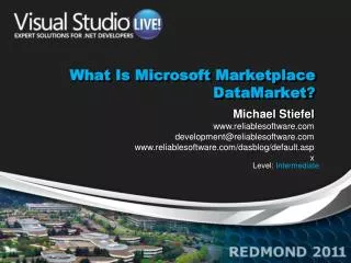 What Is Microsoft Marketplace DataMarket ?