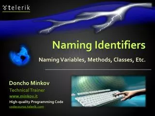 Naming Identifiers