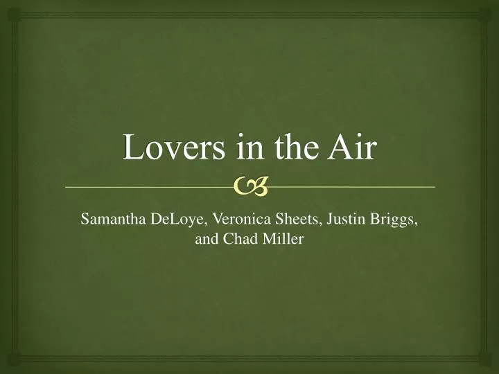 lovers in the air