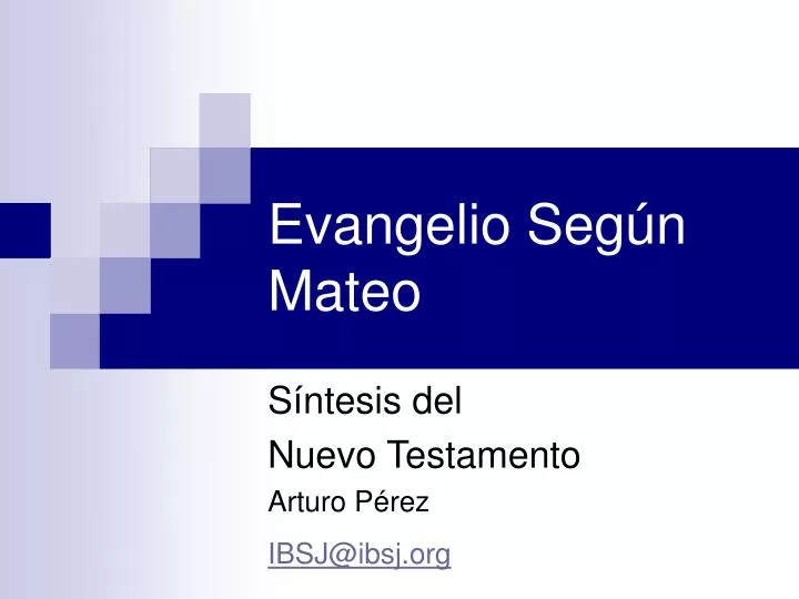 evangelio seg n mateo