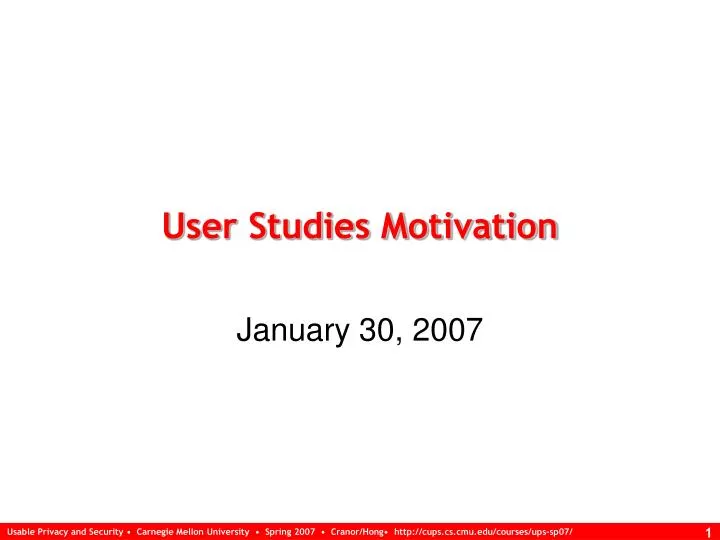 user studies motivation