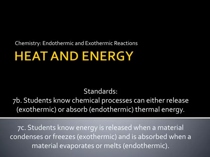 chemistry endothermic and exothermic reactions