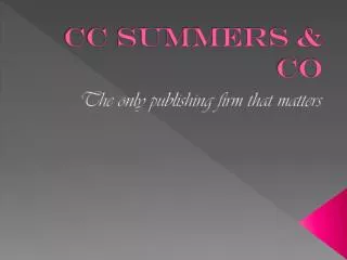 CC Summers &amp; Co