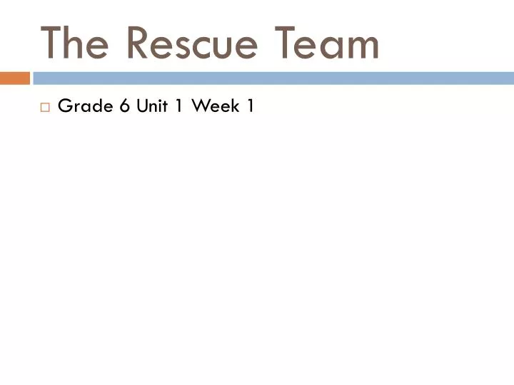 the rescue team