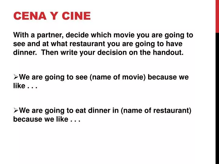 cena y cine