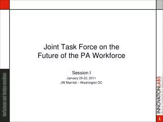 Joint Task Force on the Future of the PA Workforce