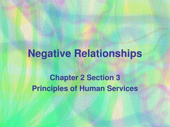 negative relationships