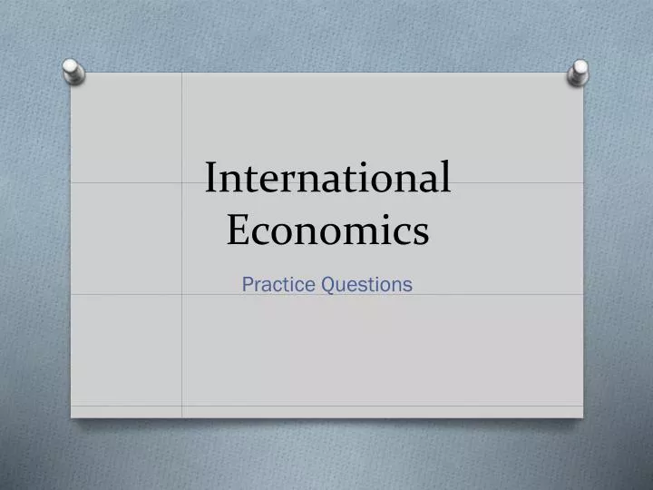 international economics