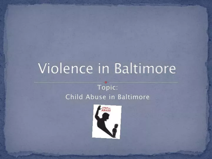 violence in baltimore