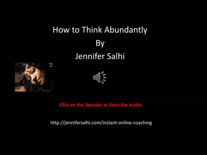 how to think abundantly by jennifer salhi