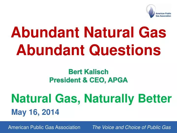 abundant natural gas abundant questions bert kalisch president ceo apga