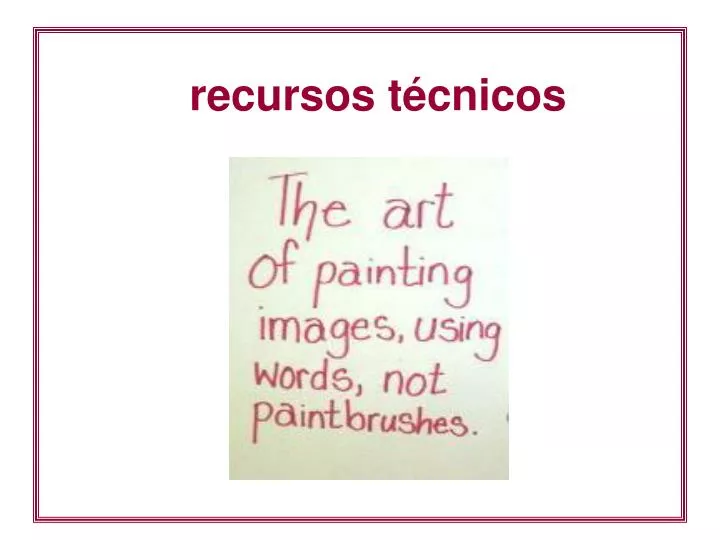 recursos t cnicos