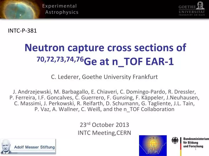 neutron capture cross sections of 70 72 73 74 76 ge at n tof ear 1