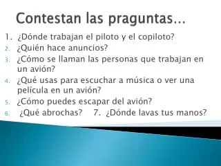 contestan las praguntas
