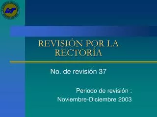 revisi n por la rector a
