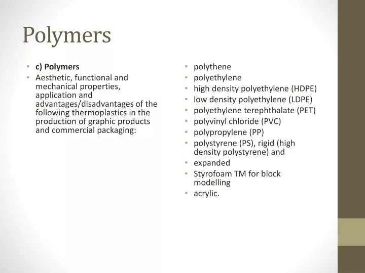 polymers