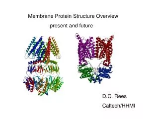 Membrane Protein Structure Overview present and future