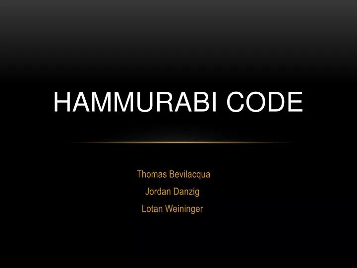 hammurabi code