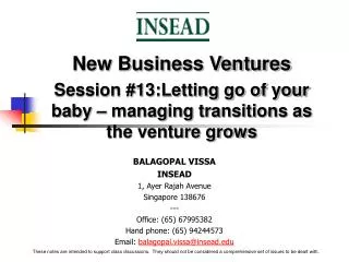 New Business Ventures