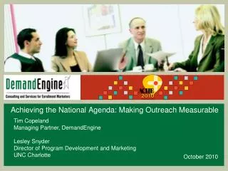 Achieving the National Agenda: Making Outreach Measurable