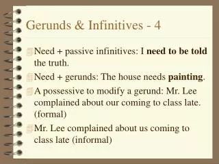 Gerunds &amp; Infinitives - 4
