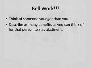 Bell Work!!!